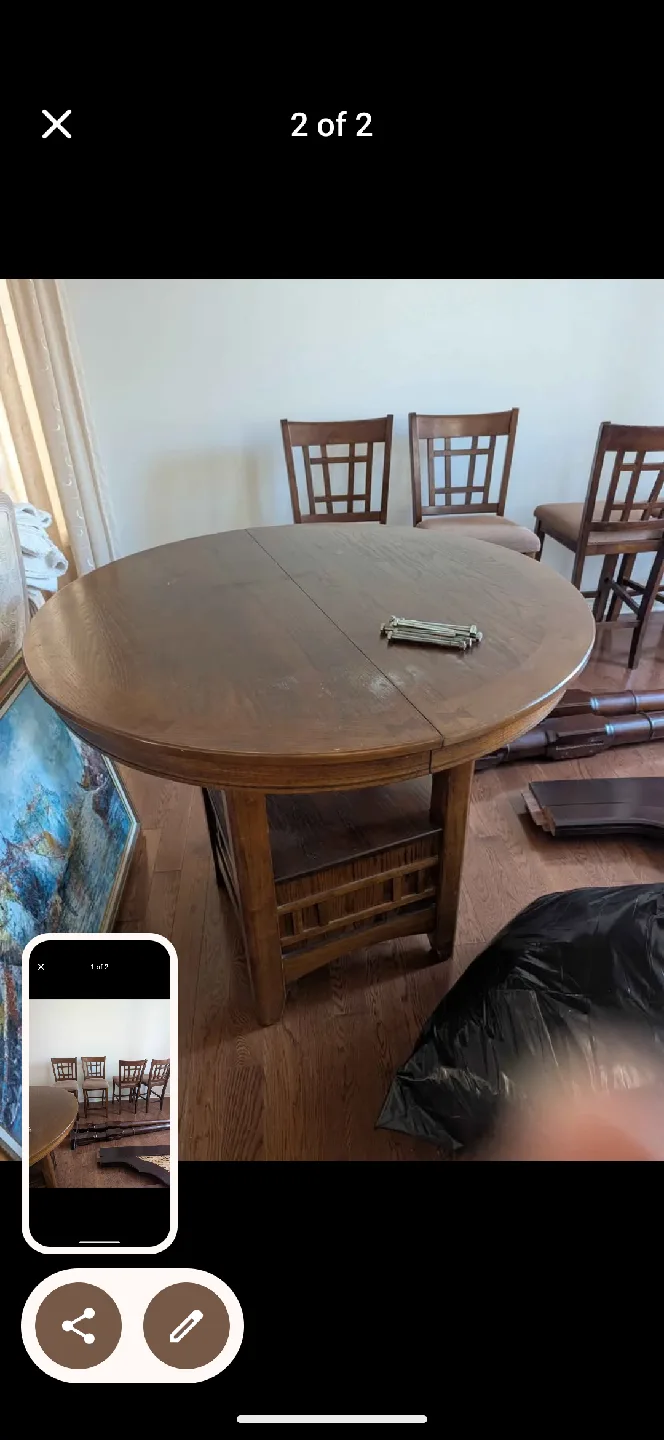 Wooden Dining Table with 4 Chairs image indicator(2)