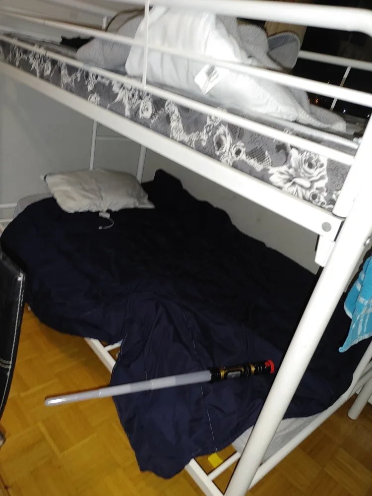 Ikea Bunk Bed  - White Metal - twin thumbnail