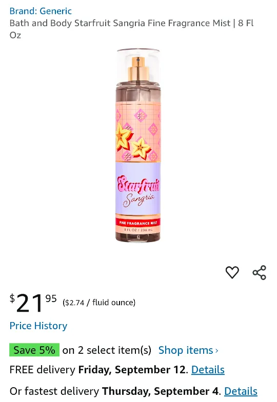 Bath & Body Works Starfruit Sangria Fine Fragrance Mist image indicator(4)