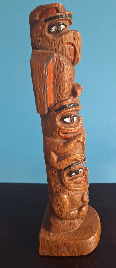 Vintage Hadcrafted Totem Pole by Shamans of BC image indicator(3)