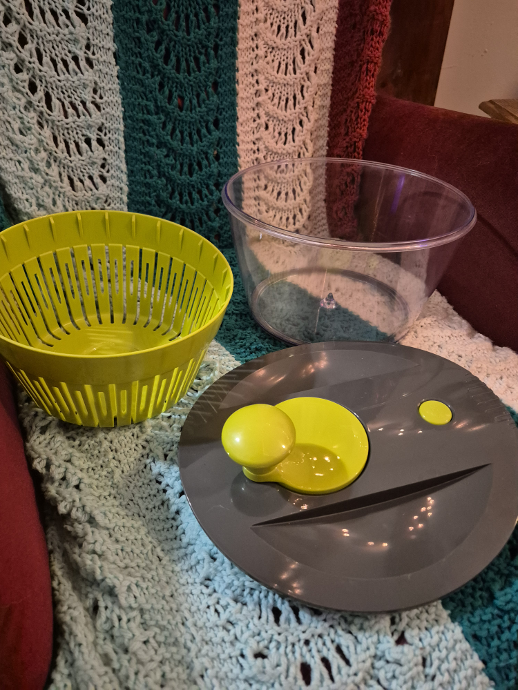 Salad Spinner - lime green and Grey - photo 3