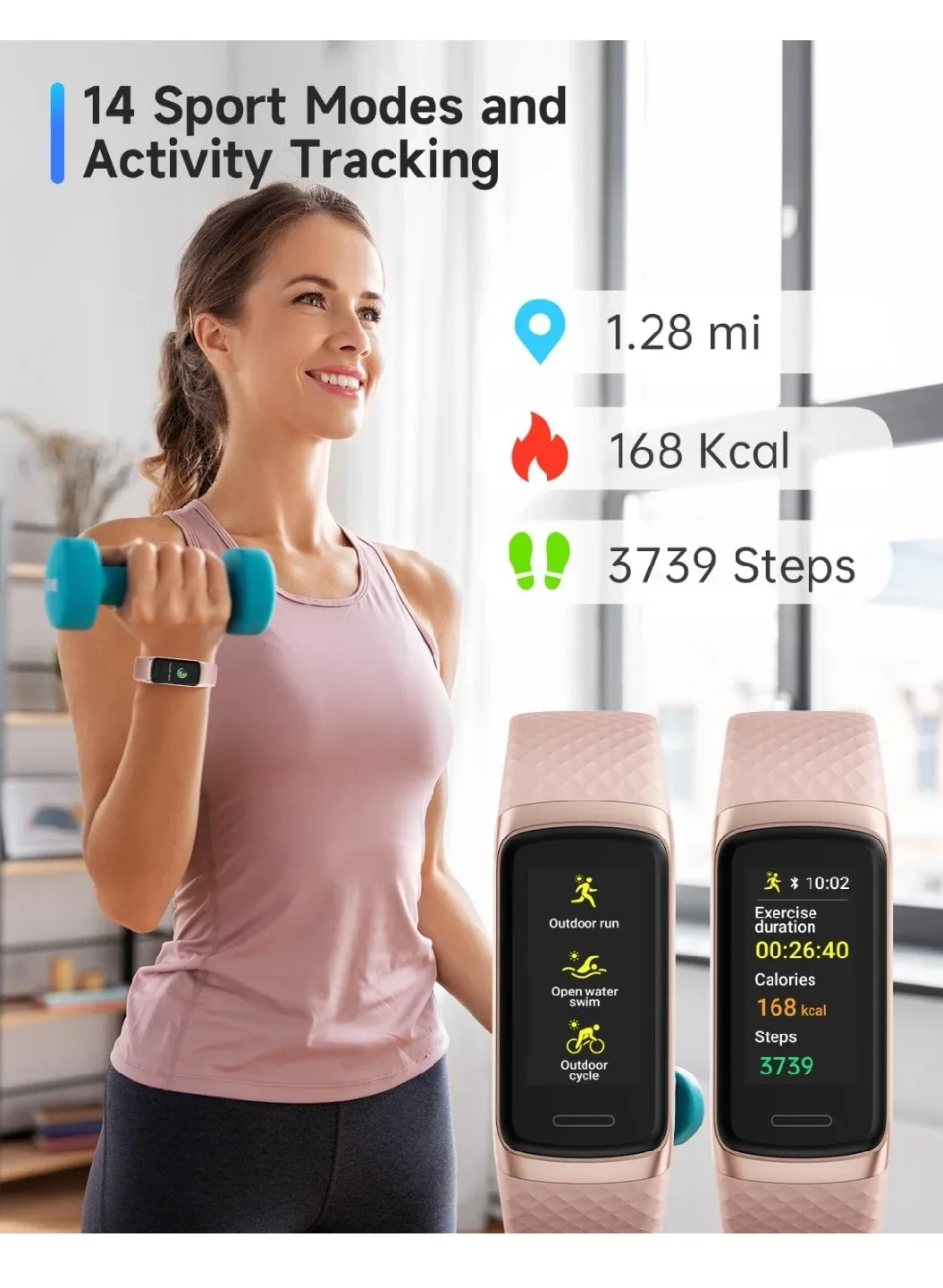 TOOBUR Fitness Tracker Watch - black image indicator(3)