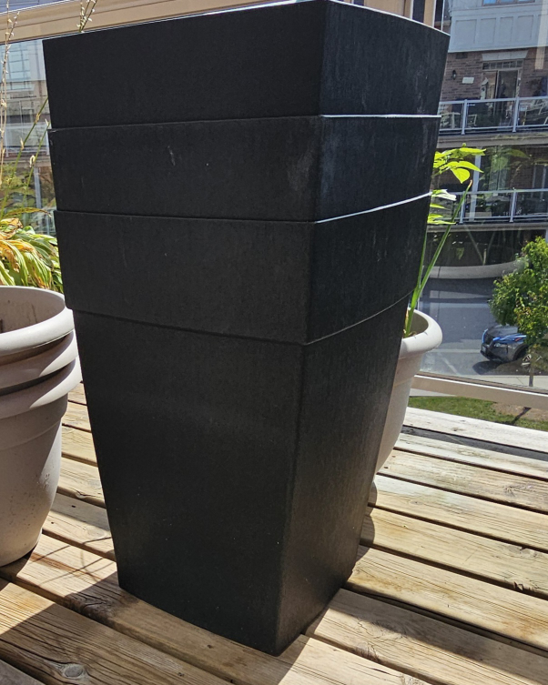 3 Tall Black Planter