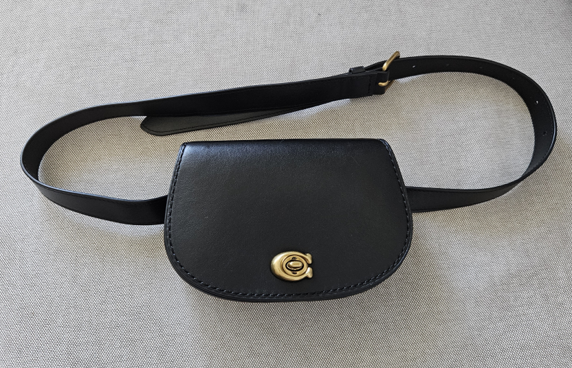 Coach Belt Bag - Black Leather