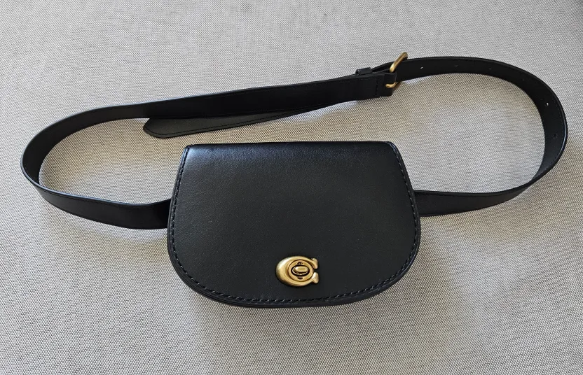 Coach Belt Bag - Black Leather