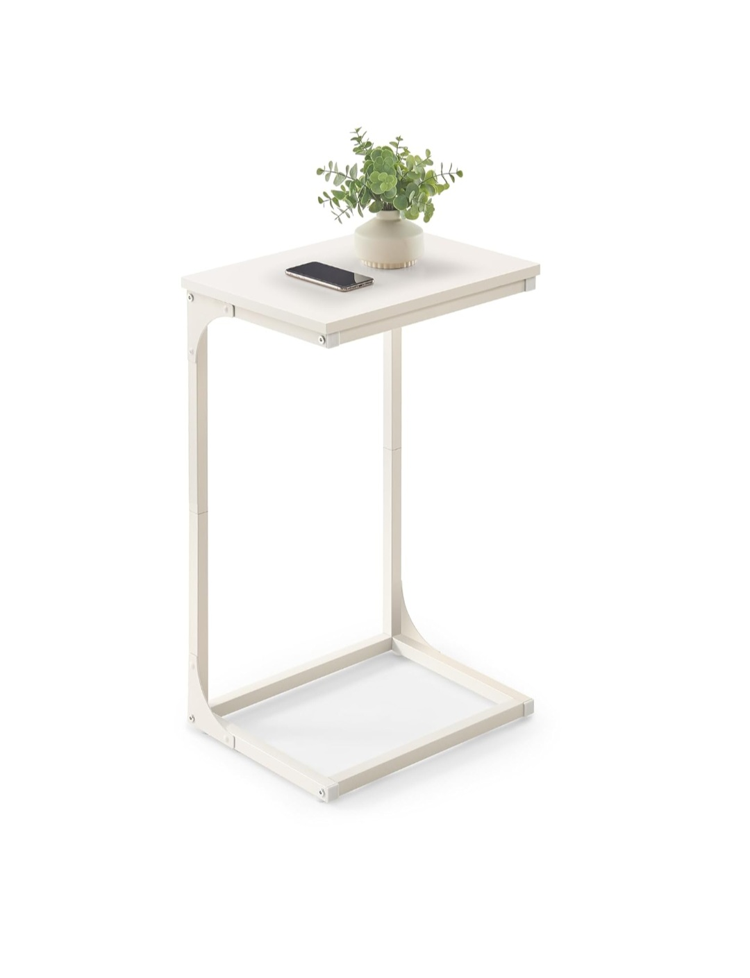 VASAGLE White C Table Side End Table