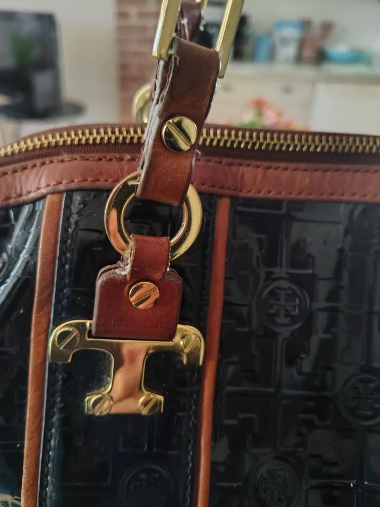 Tory Burch Black Patent Leather Satchel image indicator(3)