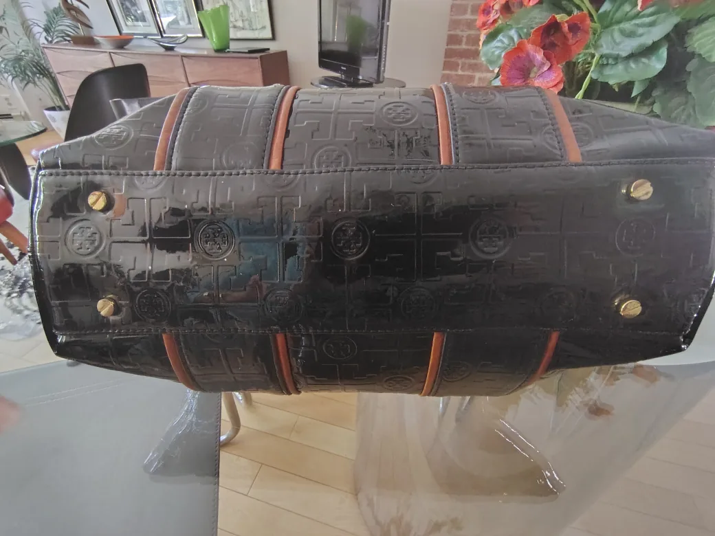 Tory Burch Black Patent Leather Satchel image indicator(8)