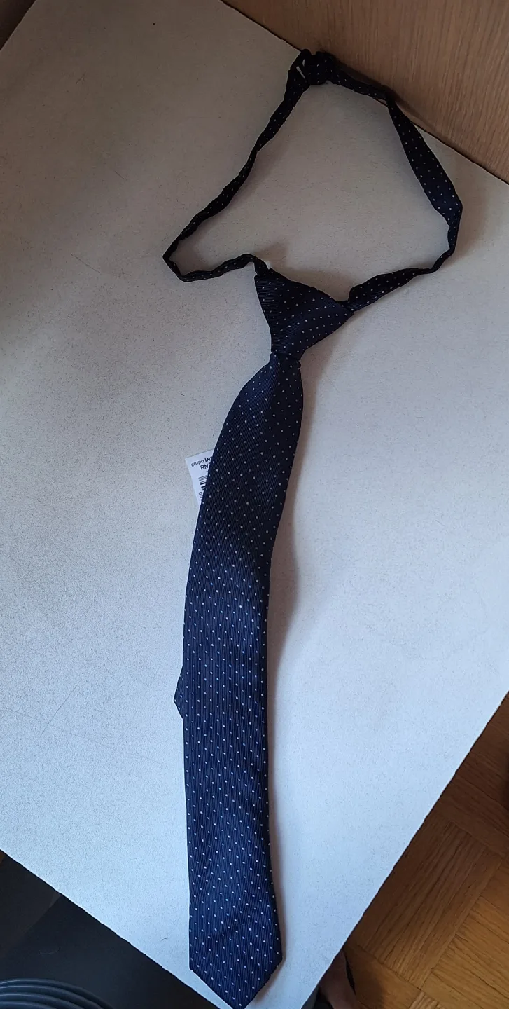 Navy Blue Polka Dot Tie thumbnail