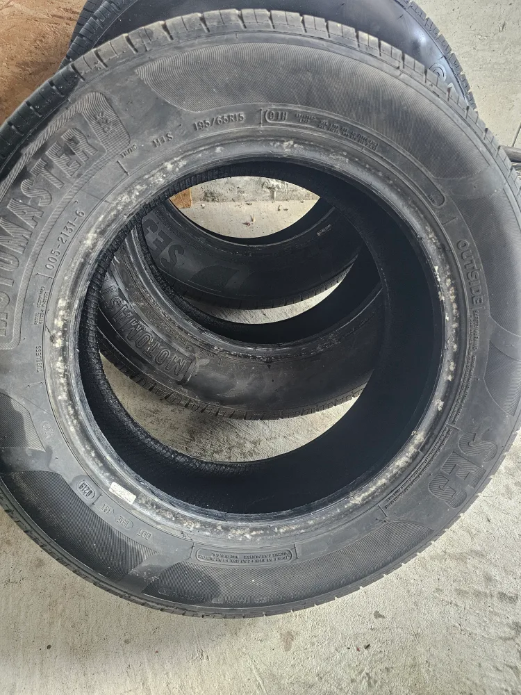 3X195/65/R15 motomaster all season tires only 3 thumbnail