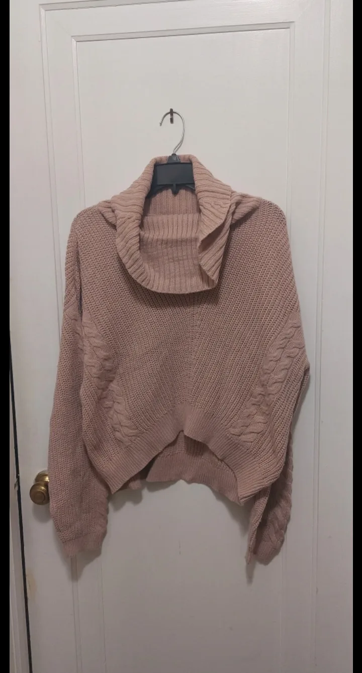 Thick Pink Turtle Neck Sweater image indicator(2)