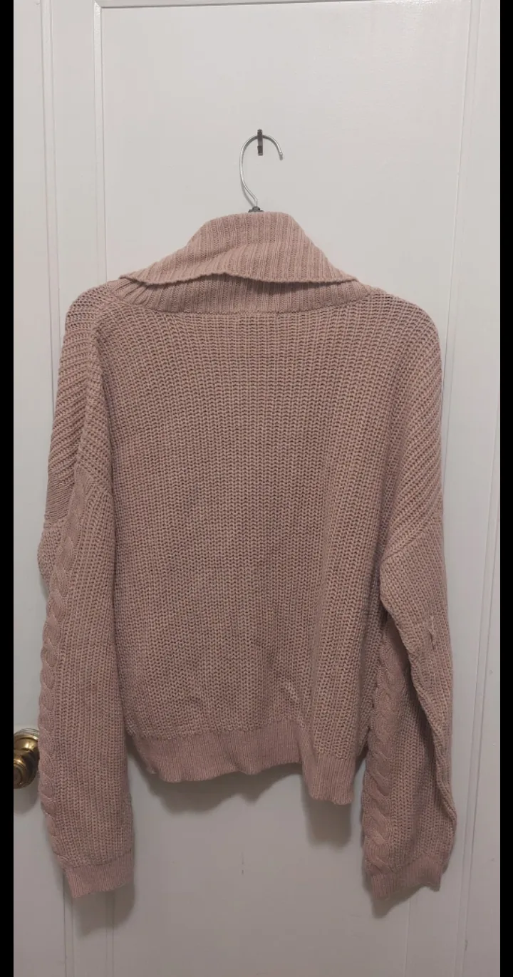 Thick Pink Turtle Neck Sweater image indicator(3)