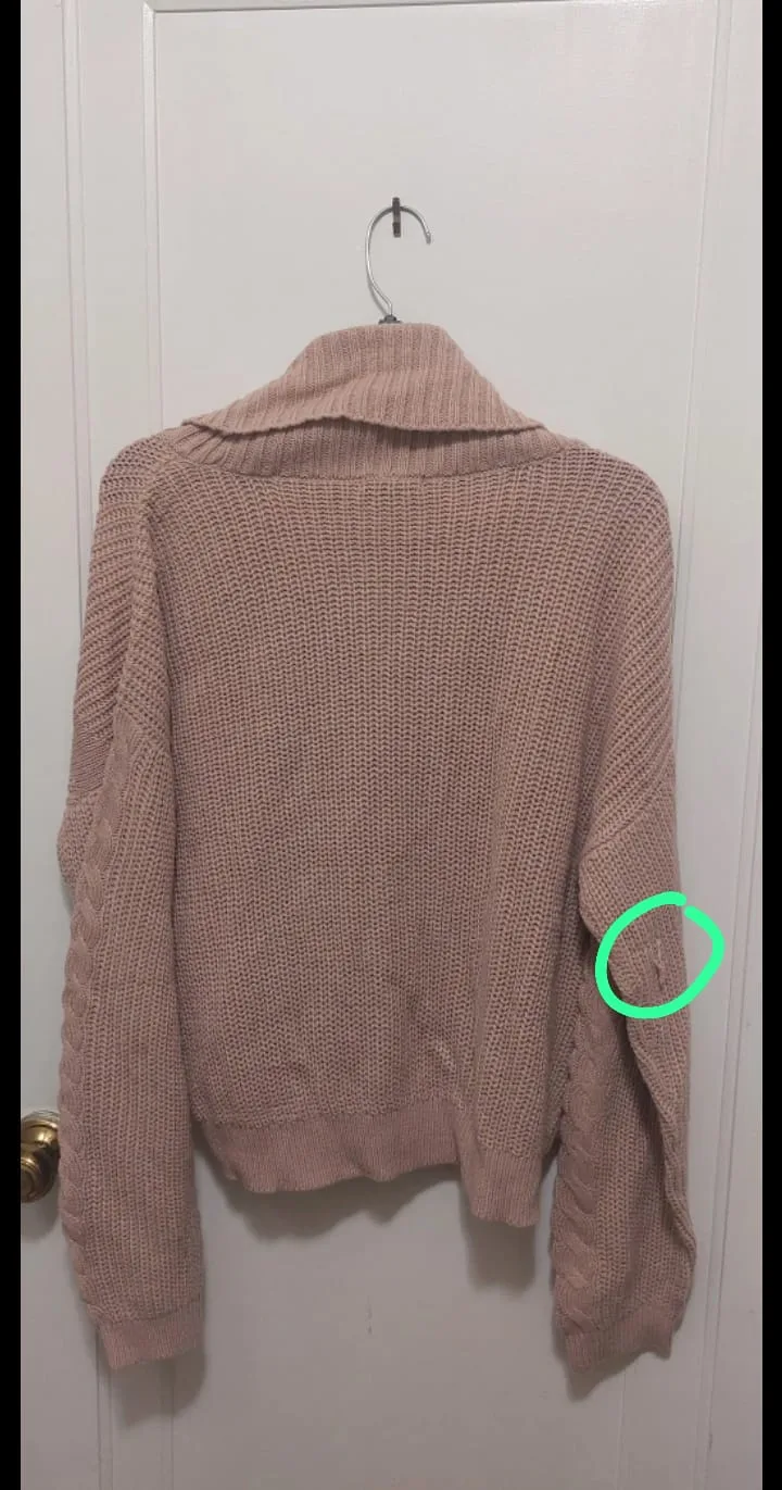 Thick Pink Turtle Neck Sweater image indicator(4)