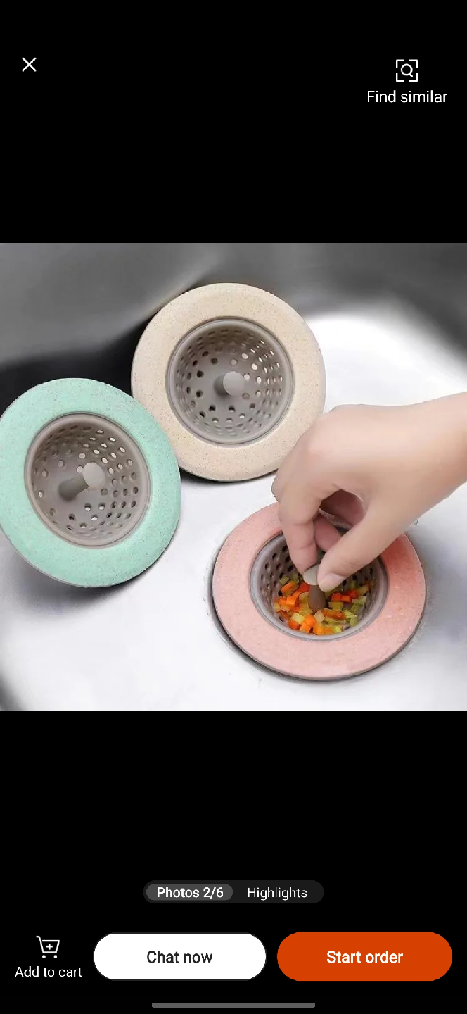 Sink Strainer Set - Beige, Green, Pink