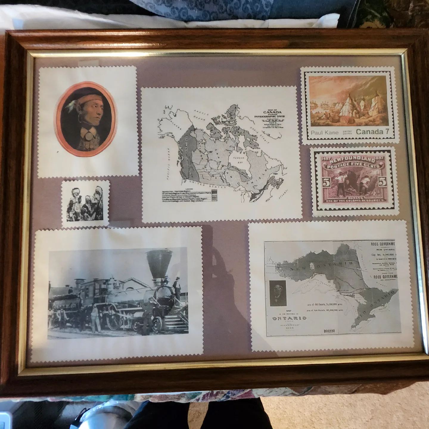 Framed Oversided Canadian Stamp Collection thumbnail