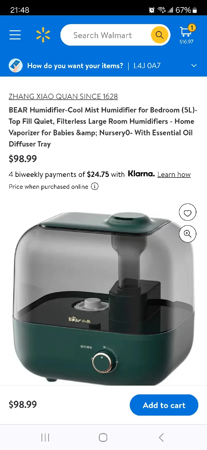 Humidifier - 5L Top Fill, Filterless, Quiet image indicator(3)