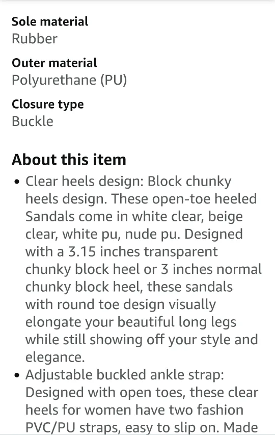 BNWT Creations Clear Heels - Size 10 image indicator(7)