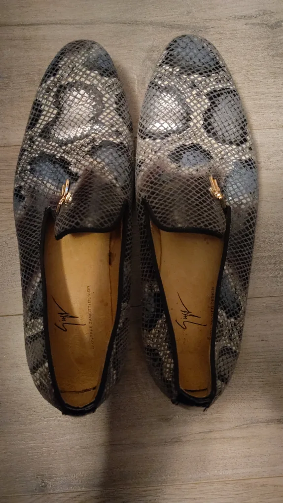 Giuseppe Zanotti Snake Print Loafers - Size 40