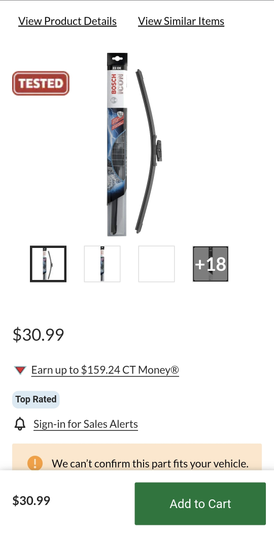 2 Brand New Bosch Icon Wiper Blade $20 Each