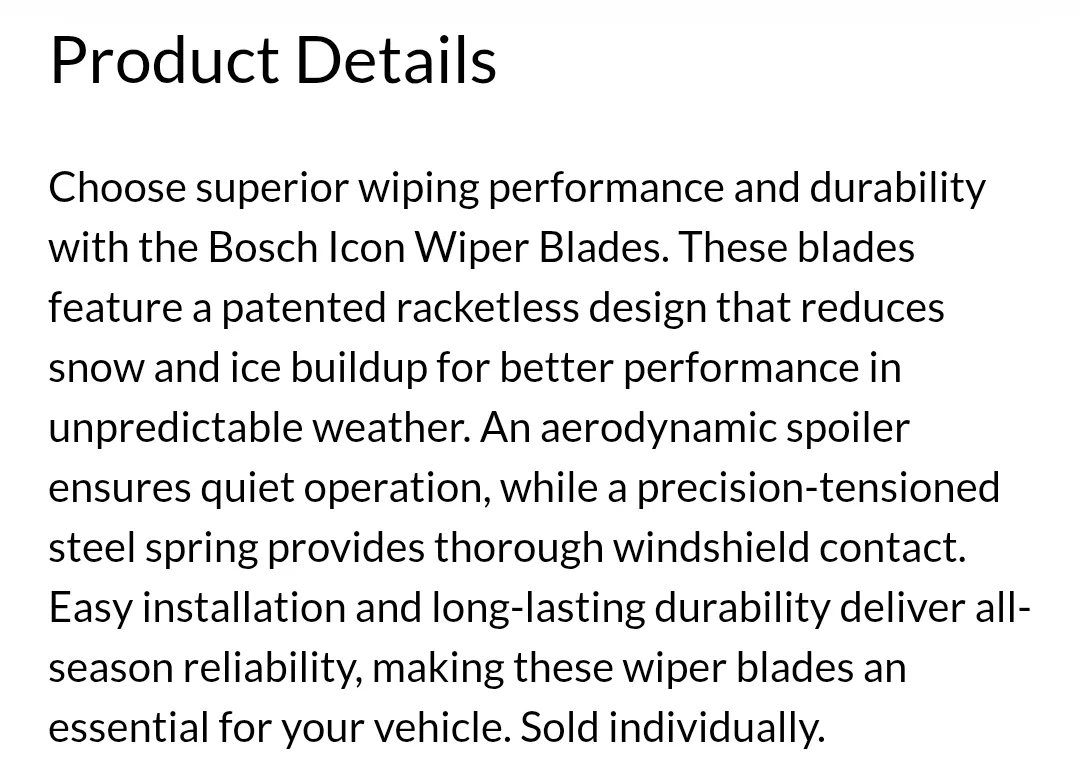 2 Brand New Bosch Icon Wiper Blade $20 Each image indicator(3)