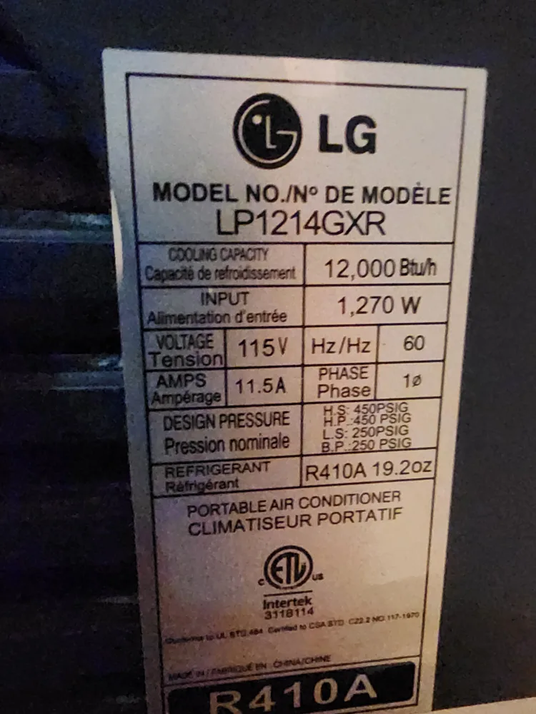 LG Portable Air Conditioner 12,000BTU image indicator(2)