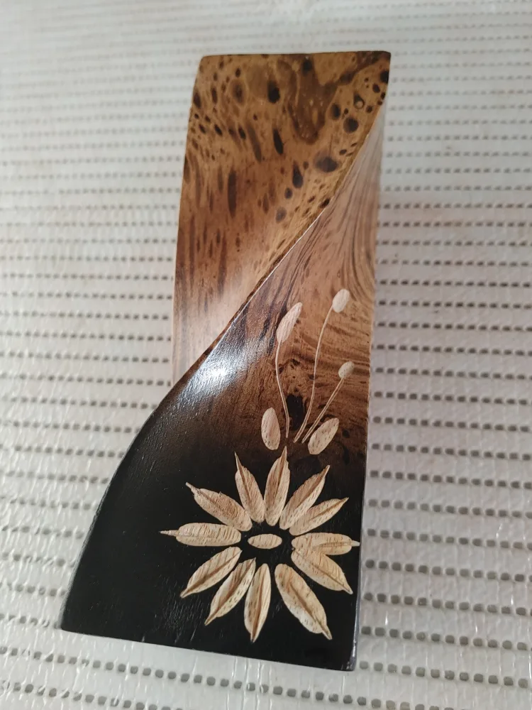 Hand Carved Wooden Candle Holder image indicator(4)