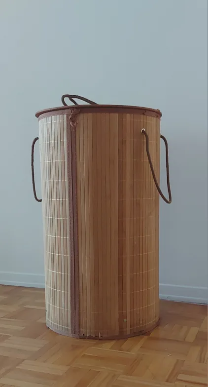 Bamboo Laundry Hamper with Handles thumbnail