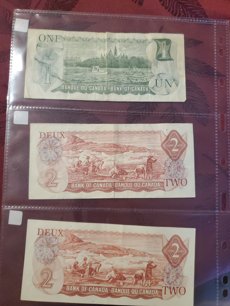 Vintage Canadian $1 & $2 Bills - photo 2