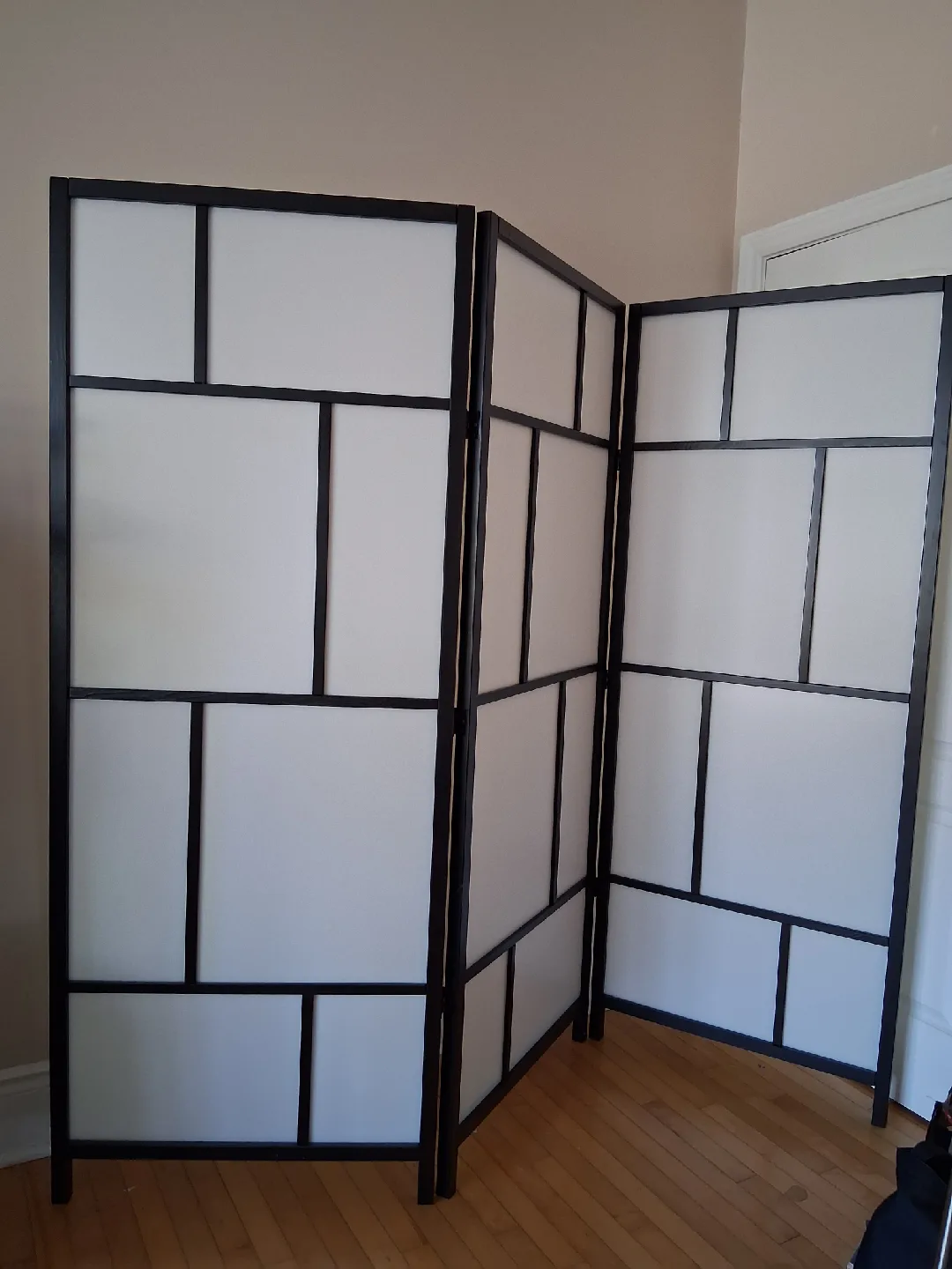 IKEA Black & White 3-Panel Room Divider