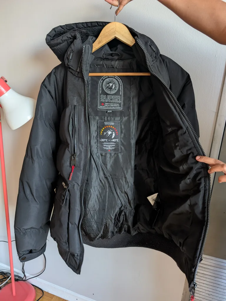 Super Goose Black Puffer Jacket image indicator(2)