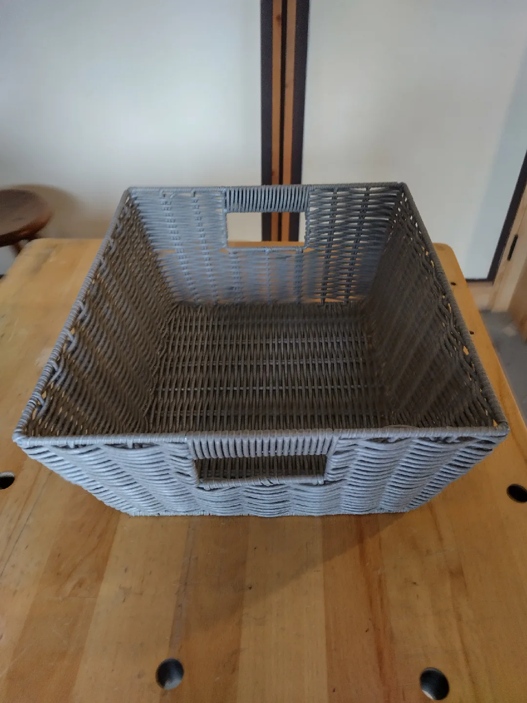 Woven Storage Basket - Gray thumbnail