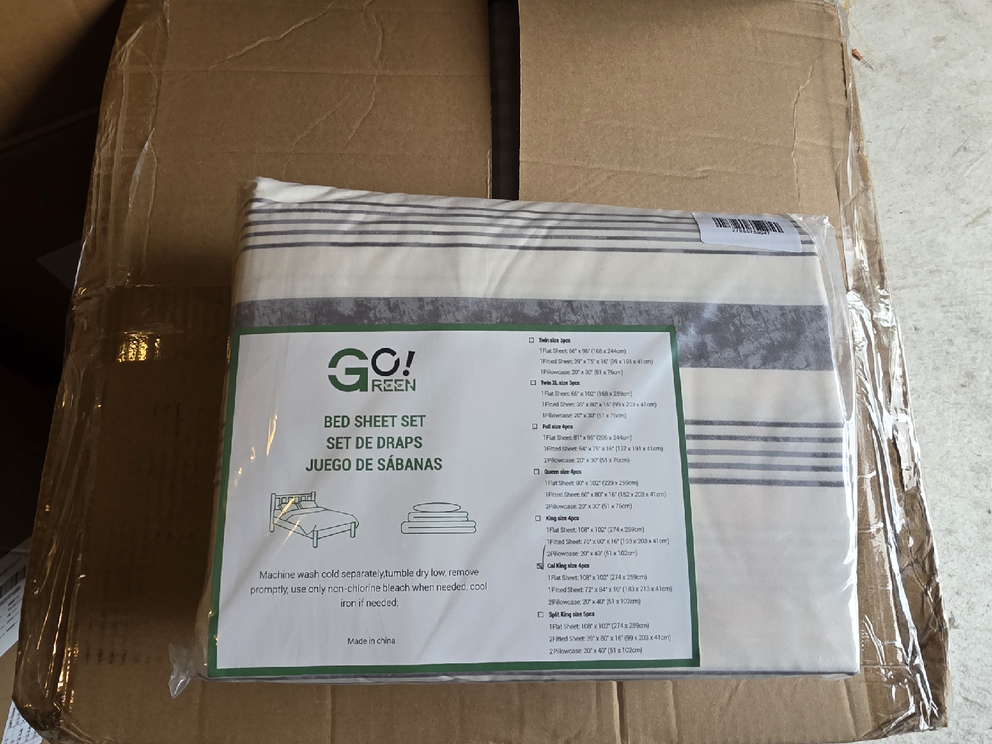 GO! GREEN Bed Sheet Set - New in Package - photo 2