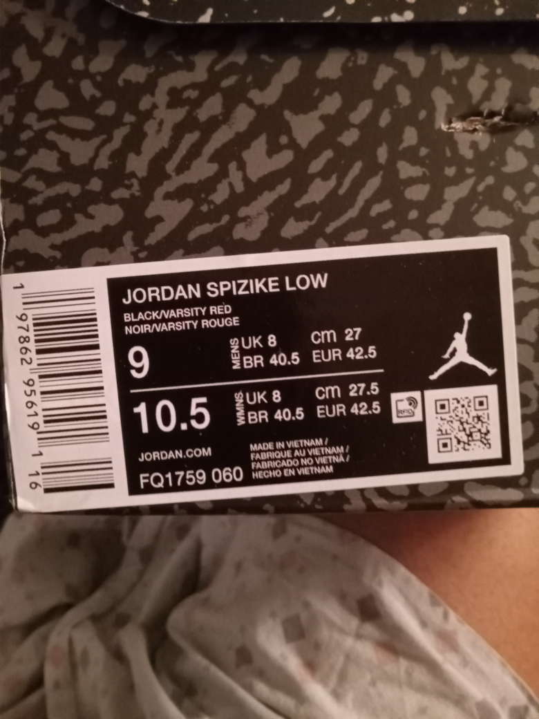 Jordan Spizike Low Black/Varsity Red, Men's 10.5 - photo 5