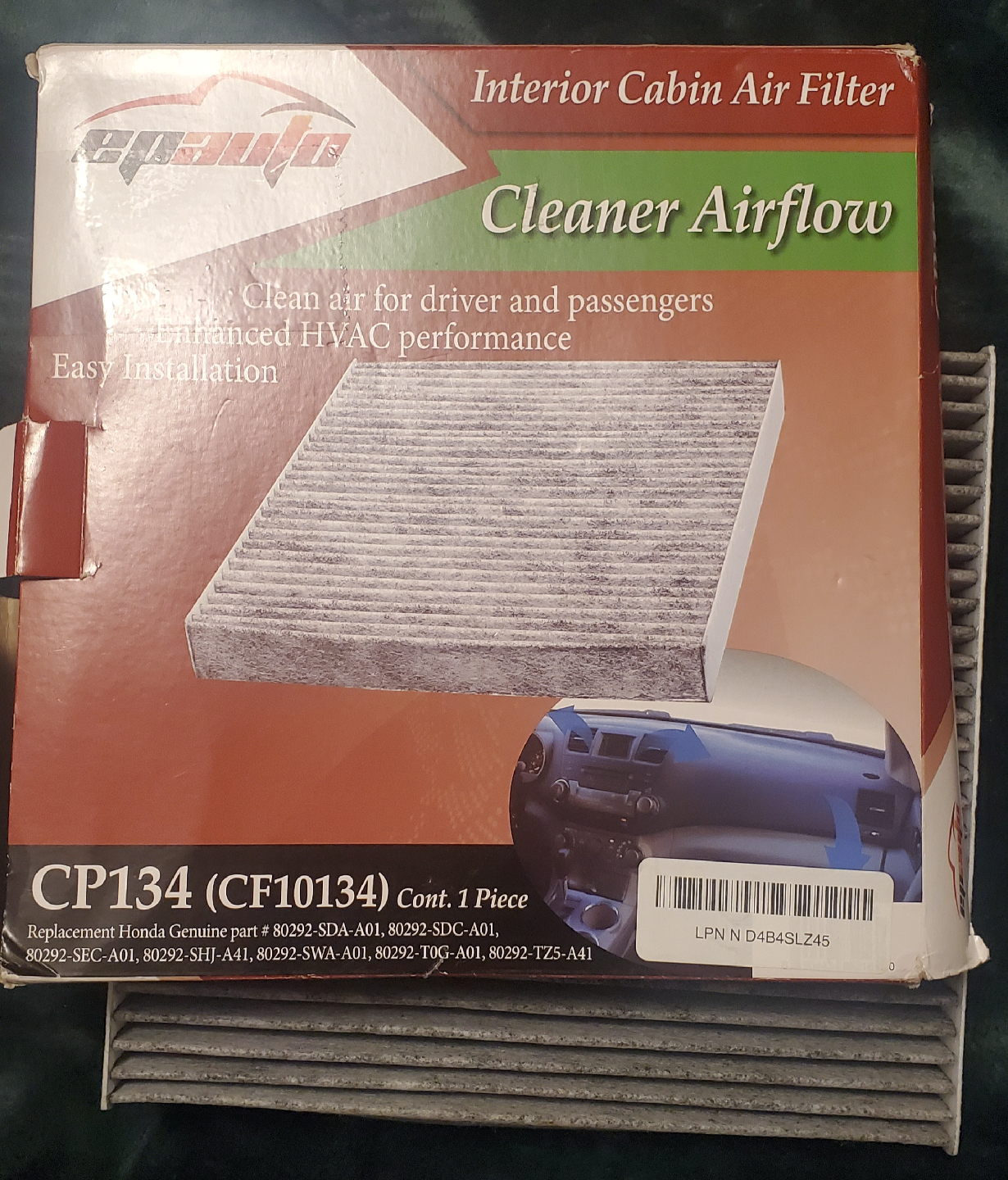 Epauto CP134 Interior Cabin Air Filter - photo 4