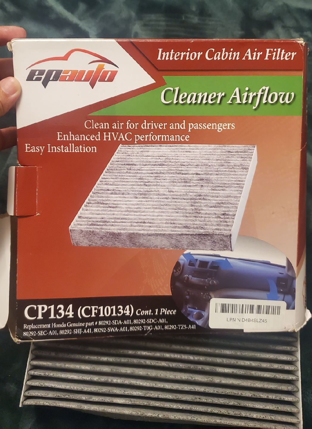 Epauto CP134 Interior Cabin Air Filter - photo 5