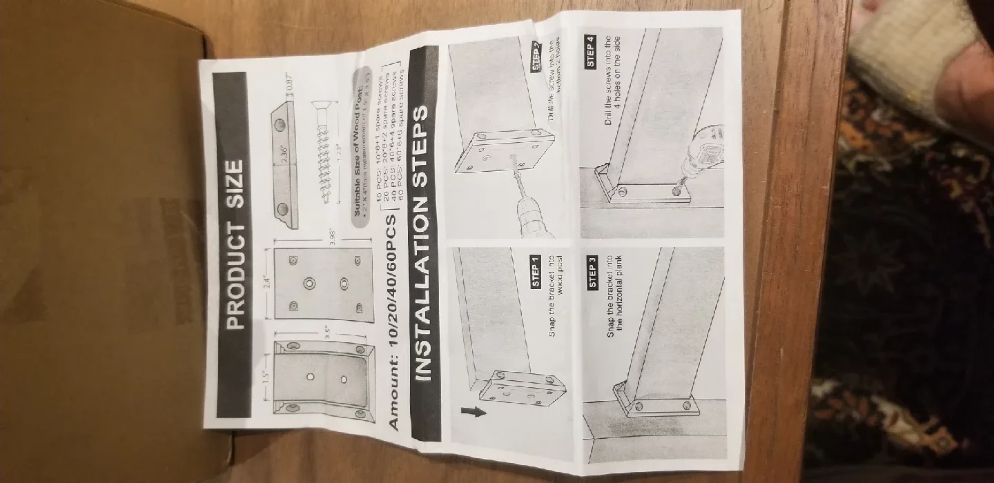 New 60pcs Wood Post Base Bracket image indicator(2)