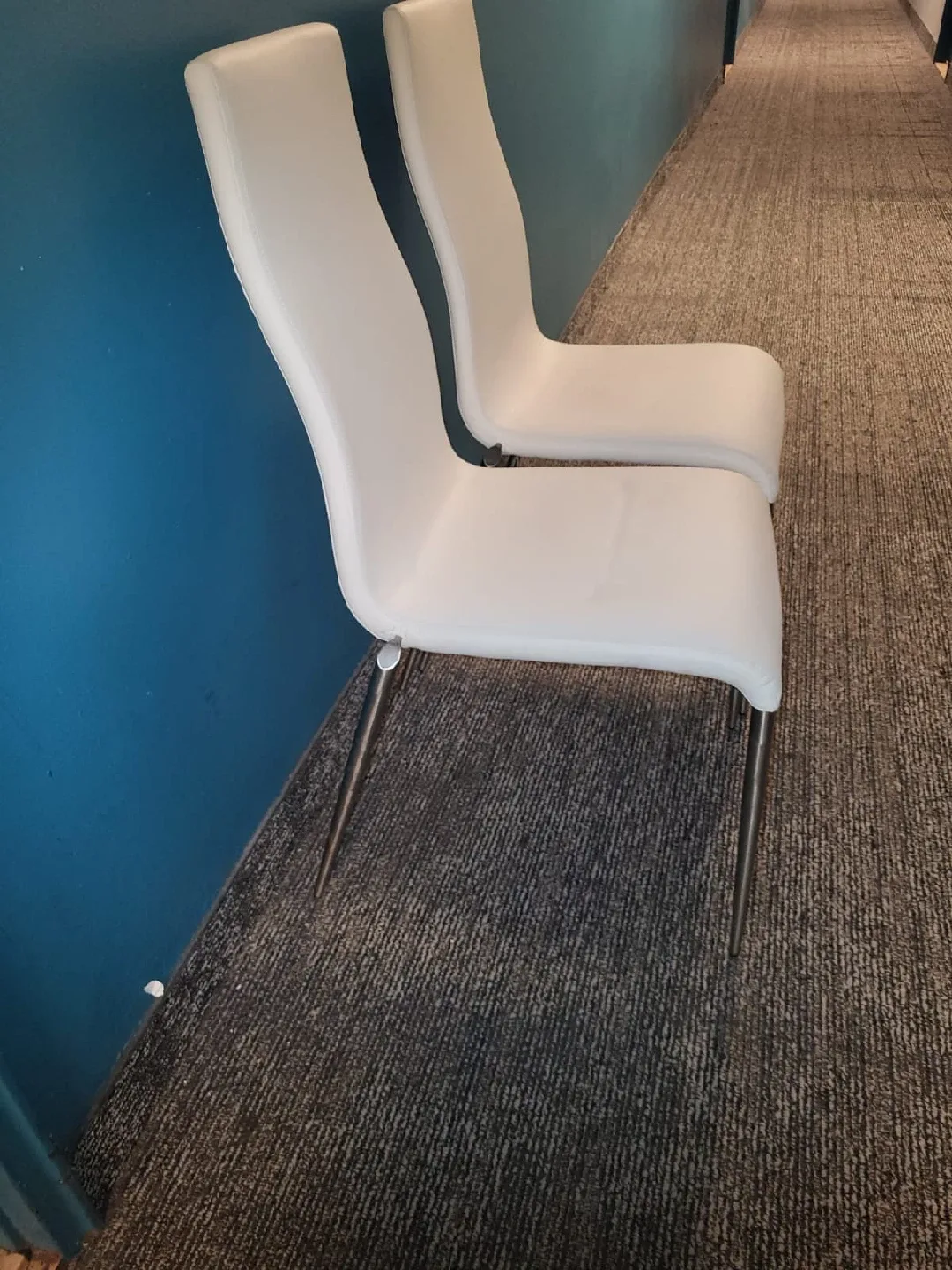 🥕 White Modern Dining structube Chairs - Set of 2 image indicator(3)