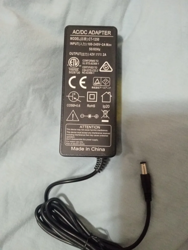 AC/DC Adapter CT-1250 - 42V 2A