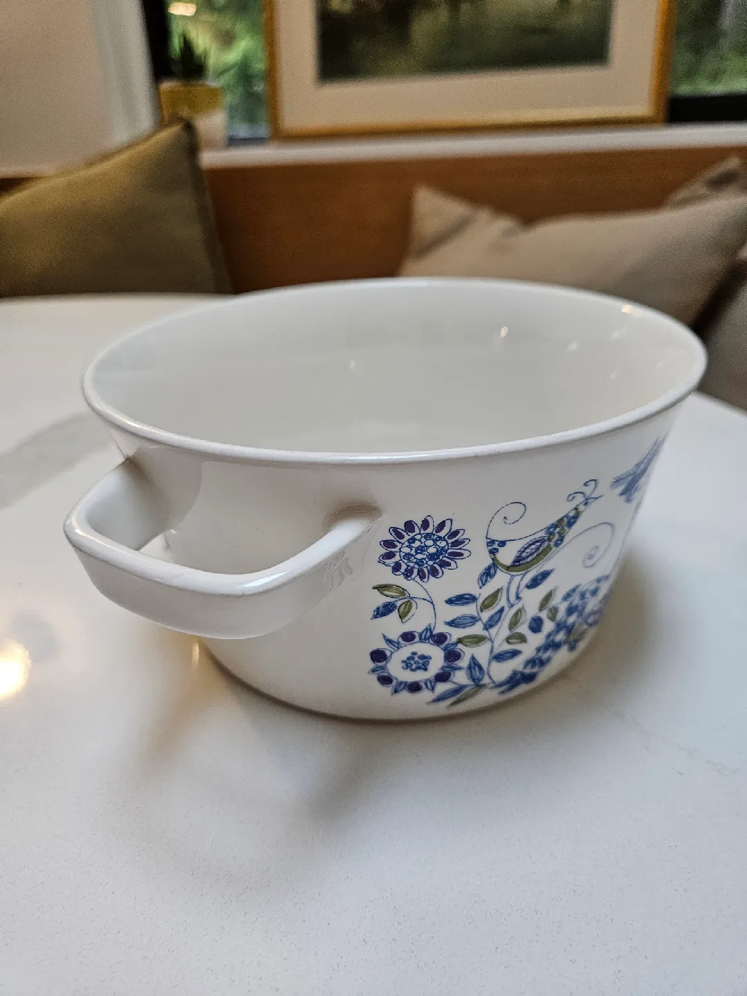 Vintage Figgjo Flint Norway Turi Lotte White Blue Dish With Lid image indicator(3)