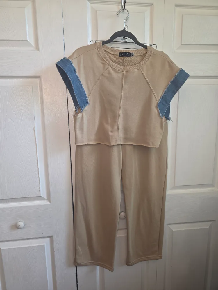 BALBOA Beige & Denim Two-Piece Set thumbnail