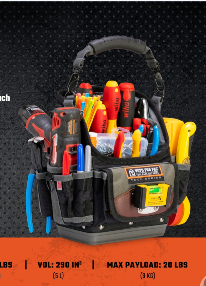 Veto Pro Pac TP6B,New Tool & Construction work Bag