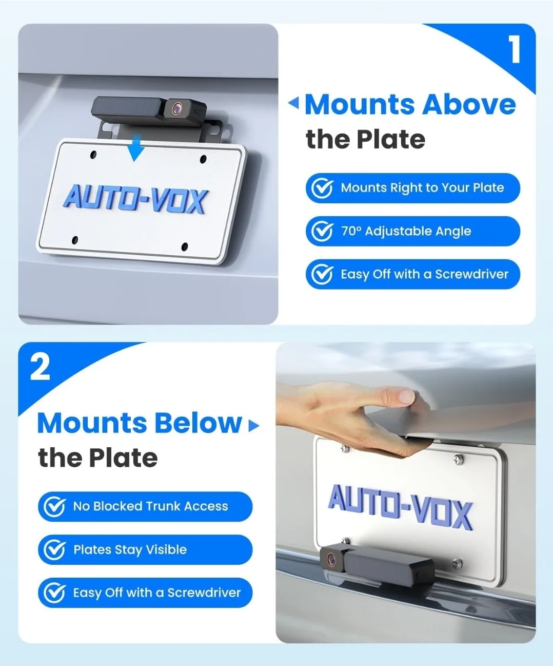 New AUTO-VOX Solar Wireless Backup Camera image indicator(3)