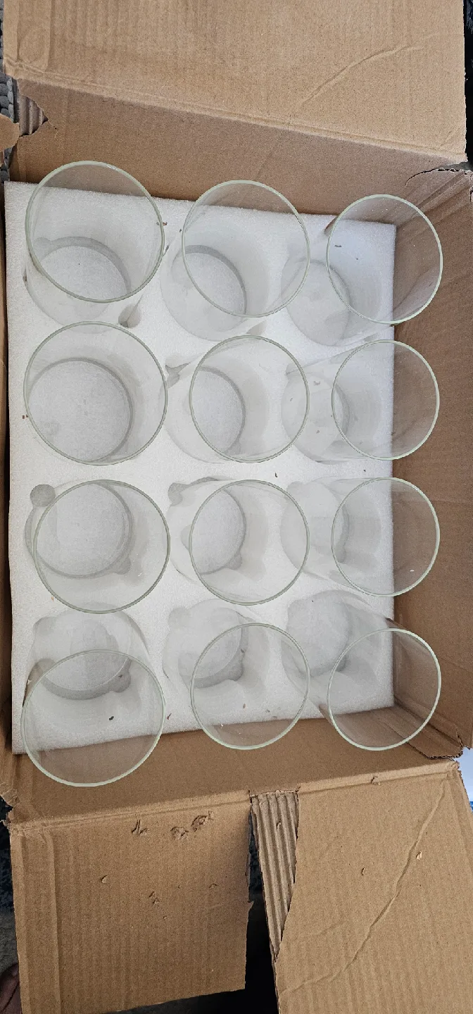 Set of 12 Clear Glass Vases thumbnail