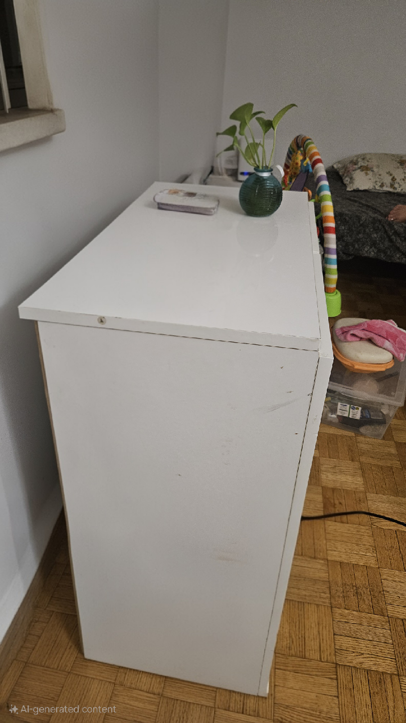 White Cabinet with Drawers & Door - photo 4