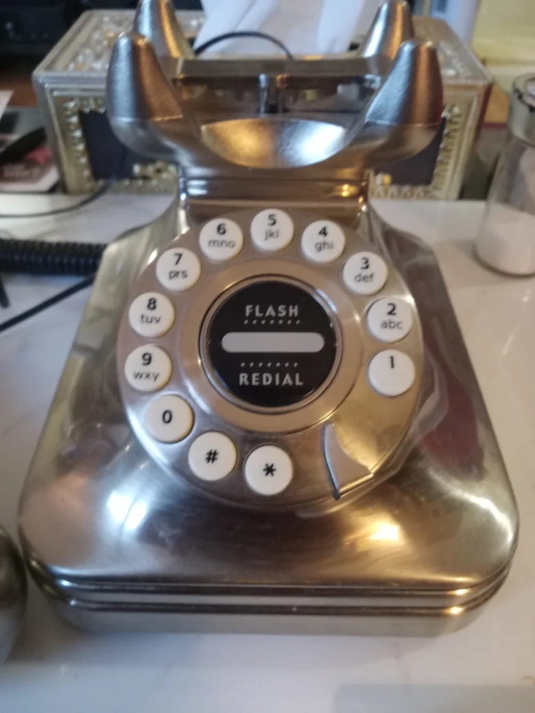 Vintage Rotary Dial Telephone - Silver image indicator(6)