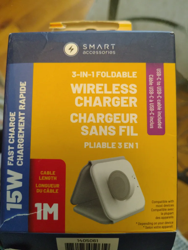 🥕Smart Accessories 3-in-1 Foldable Wireless Charger - New! thumbnail