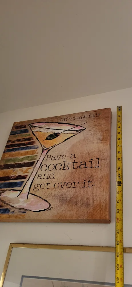 Cocktail Wall Art - "Life Isn't Fair" image indicator(3)
