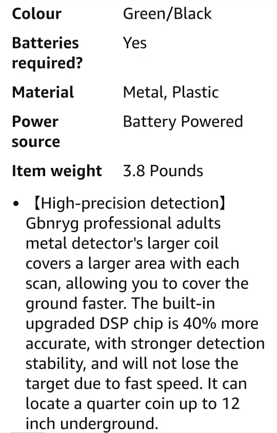 Gbnryg PROFESSIONAL METAL DETECTOR, NEW image indicator(9)