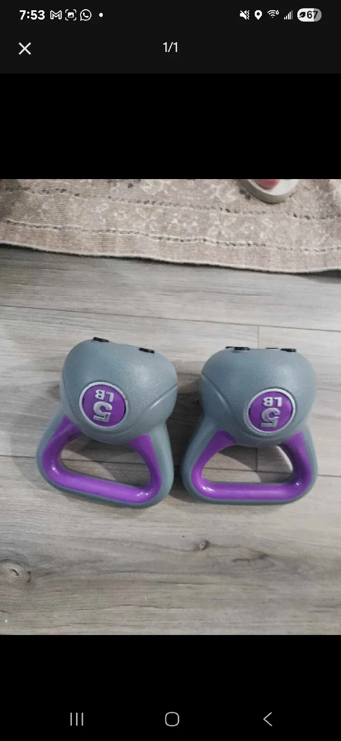 Pair of 5 LB Dumbbells - Great Condition! thumbnail