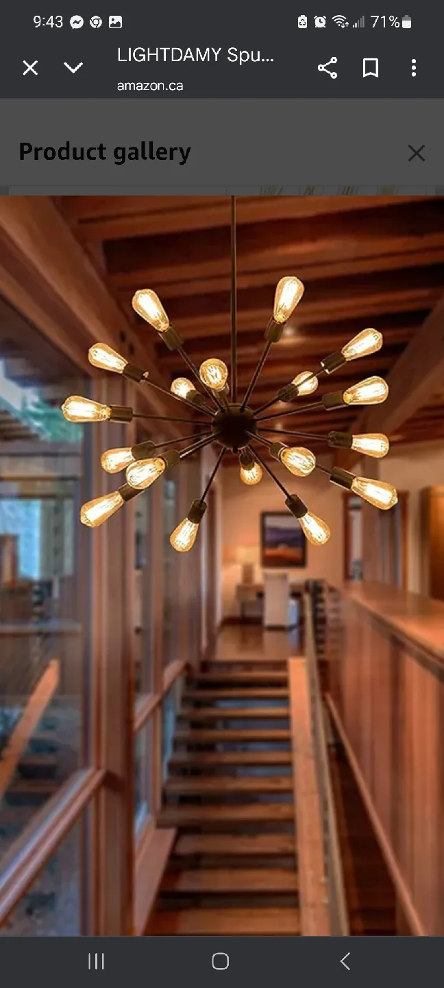 LIGHTDANY Sputnik Chandelier - 18 Light brand new image indicator(4)